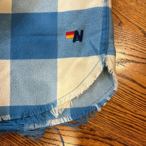 Aviator Nation Blue and White Plaid Button Down Shirt - Picture 4 of 7